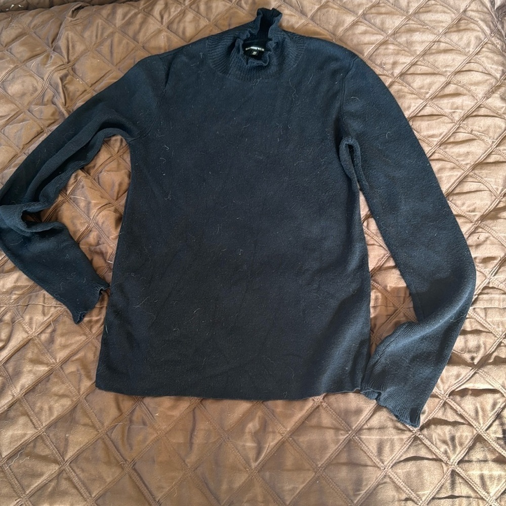 Who What Wear Black Sweatshirt Sweater extra small